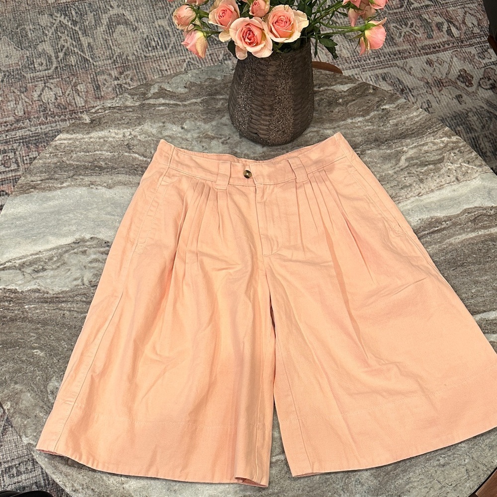 NEW Free People Sadie A-Line Long Pleated Women's Shorts Peach Blush Sz 0 & 4 - Picture 7 of 13